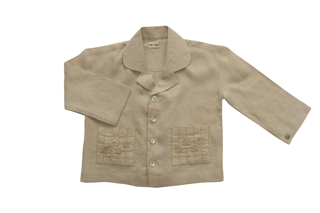 Riley Long Sleeve Shirt Jacket - Sand