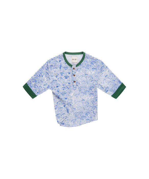 Fin Shirt Top - Blue Floral