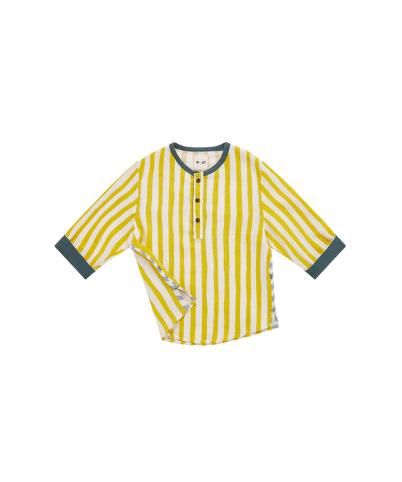 Fin Shirt Top - Yellow Stripes